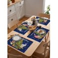 thumbnail image 5 of Christmas Placemats Set of 4, Gnome Xmas Tree Placemat for Dining Table Decorations, Cotton Linen Snowflake Blue Place Mats, Xmas Table Mats for Kitchen Dinner Holiday Party Decor Gift, 5 of 6