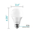 thumbnail image 5 of Luxrite A19 LED Light Bulb 9W=60W 5000K Bright White Dimmable 800 Lumens E26 Base Fixture Rated 4-Pack, 5 of 8
