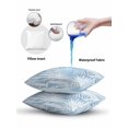 thumbnail image 6 of Outdoor Pillows Waterproof, Blue Coastal Palm Leaves Throw Pillows with Inserts Included, Summer Botanical Tropical Indoor Outdoor Decorative Lumbar Pillow for Bed/Couch/Patio 16"x16", 1Pcs, 6 of 8