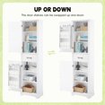 thumbnail image 6 of Tall Bathroom Storage Cabinet, Freestanding Storage Cabinet with Two Doors and Adjustable Shelves, Door Shelve Design, MDF Board with Painted Finish, White, 6 of 15