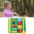 thumbnail image 3 of Gwong Juguete Tablero ocupado Percepción de color Hand-On Learning Plazo Zip botón con cordones Lace Up Montessory Toy para preescolar Gwong 30012297, 3 of 6