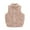 Khaki, variant on QUYUON Baby Winter Coat Winter Sleeveless Fleece Jacket Toddler Kids Baby Boys Girls Cute Solid Color Windproof Pocket Zipper Keep Warm Vest Coat Navy 2T-3T
