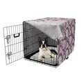 thumbnail image 5 of Peony Dog Crate Cover, Rhythmic Pattern of Flower Engraving Vintage Look Sketch Print, Easy to Use Pet Kennel Cover Small Dogs Puppies Kittens, 7 Sizes, Mauve Taupe and White, by Ambesonne, 5 of 6
