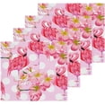 thumbnail image 2 of Pink Flamingo Wash Cloth Set of 2, 12 x 12 Inch Cotton Baby Washcloths Highly Absorbent and Soft Feel Fingertip Towels Face Towels for Bathroom, Gym, Spa Washcloth Gift, 2 of 7