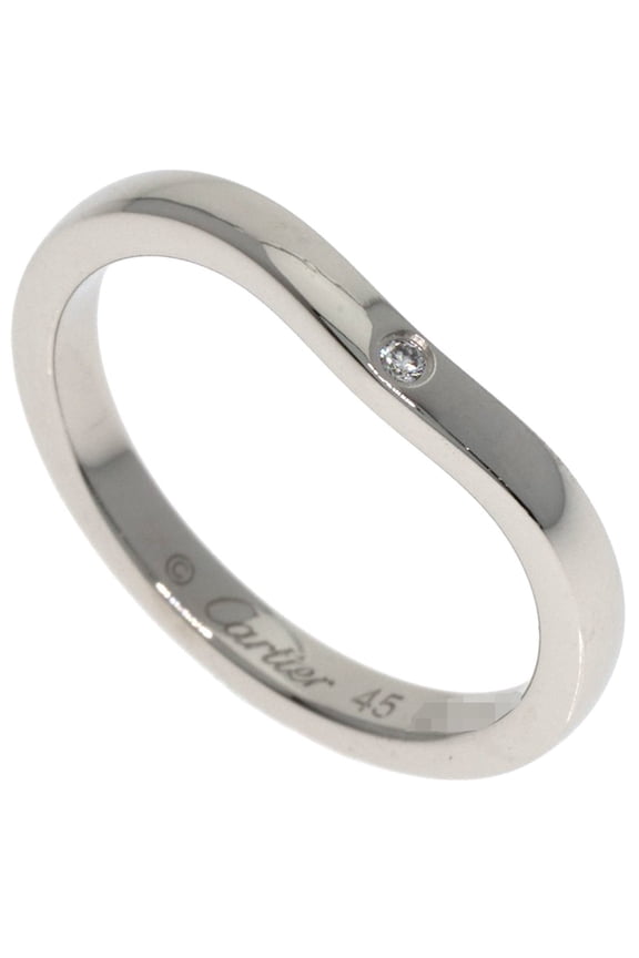 Pre-Owned Cartier Ballerina Wedding 3-Diamond Ring, Size 45, Platinum PT950, Women's.