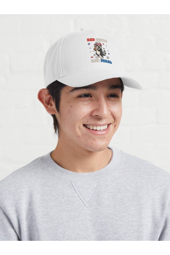 Fourth of July Red White and Feral Baseball Cap, Independence Celebration Hat