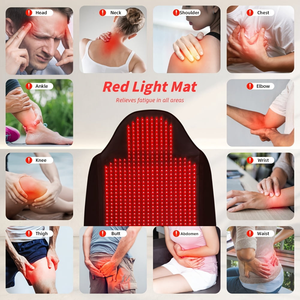 iKeener FDA-Cleared Red Light Therapy Mat - 71x33.3 Inches, 1370 LEDs, Dual-Pulse Technology for Full-Body Wellness and Skin Care