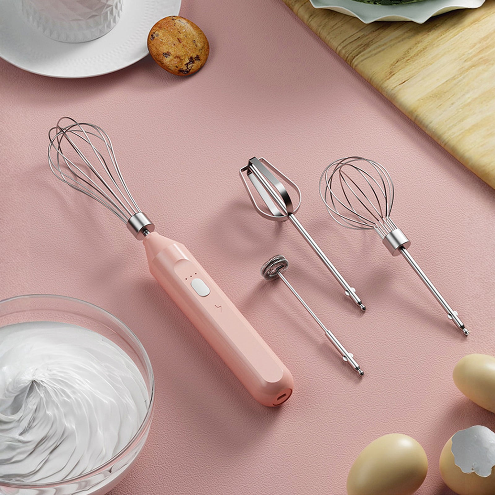 Cordless Mixer Handheld, Hand Mixer Electric Handheld, Metal Whisk Stainless Steel, Electric Matcha Whisk, Hand Mixer for Baking, Electric Whisk Frother, Handheld Frother Whisk,