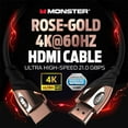 thumbnail image 2 of Monster 12FT HDMI 4K Ultra High-Speed Cable – 21 Gbps, 60Hz for PS5, Xbox X/S, Roku, Smart TVs, 2 of 9