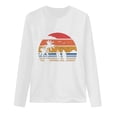 thumbnail image 5 of SBYOJLPB Fashion Women's Spring Printed Long Sleeves Round Neck Casual Tee Tops White 4(S), 5 of 5