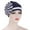 Navy, variant on Caywon Women's India Hat Patchwork Braid Muslim Ruffletrendy Solid Color Ruffle All Packaged Spring Summer Wrap Cap(Wine,Free Size)