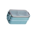thumbnail image 1 of Kearding Fiambrera a prueba de fugas, contenedor de almacenamiento de frutas, compartimento para microondas, cajas Bento, cocina, niños, Cocina y Comedor Azul Doble capa, 1 of 6