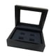thumbnail image 2 of Vitrina para Anillos, Almacenamiento de Anillos de Madera, Forro de Cuero Sintético, Ventana Transparente, Resistente a Los Arañazos, Joyero Funcional 4 hoyos, 2 of 9
