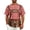 A#Red1405, variant on XIAOCHA Gingham Print Button-Up Shirt For Men Short Sleeve Lightweight Oktoberfest Casual Top