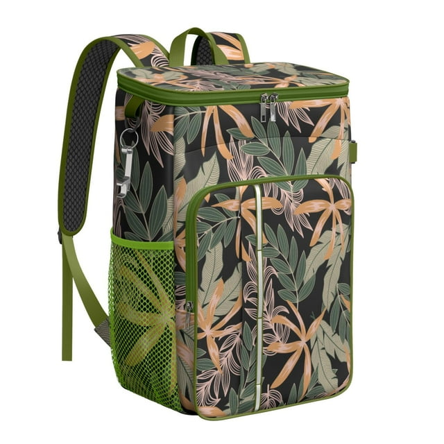 Aloha Themed Insulated Cooler Backpack - 20L, Durable & Portable for Beachgoers, Hikers, Students