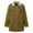 Khaki, variant on Men's Winter Lapel Cargo Military Trucker Work Long Fleece-Lined Cotton Jacket Coat Color:Army Green Size:S