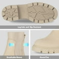 thumbnail image 4 of Yazi Women's Chelsea Platform Ankle Boots Elastic Chunky Heel Lug Sole Booties, 4 of 14