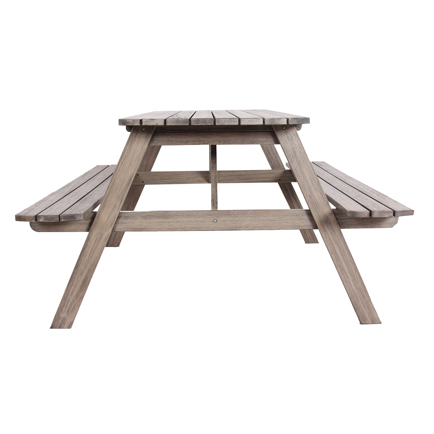 Mainstays Martis Bay Wood Outdoor Picnic Table, Gray - image 4 of 6
