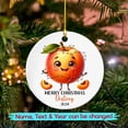 thumbnail image 2 of Personalized Ceramic Apricot Xmas Ornament Gift for Men Women Vegetable Lover, Christmas Tree Decoration 2025, Customized Name Fruit Decor, 2 of 6