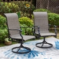 thumbnail image 2 of MF Studio 7PCS Patio Dining Set Outdoor Metal Furniture with 6PCS Swivel Dining Chairs and 1PC Rectangular Dining Table Suitable for Patio Garden Backyard, Black, 2 of 14