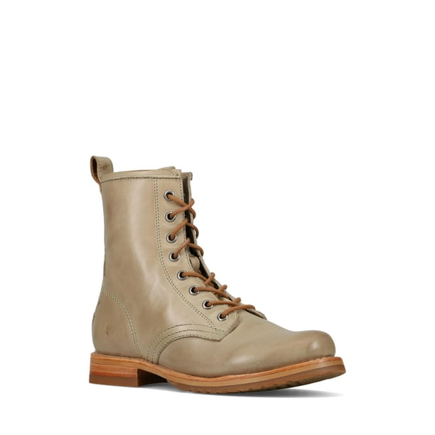 Botas de combate Frye Veronica Flex para mujer, piel, eucalipto, 7 m