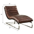 thumbnail image 3 of ACME Qortini Tufted Armless Chaise in Vintage Dark Brown and Silver, 3 of 3