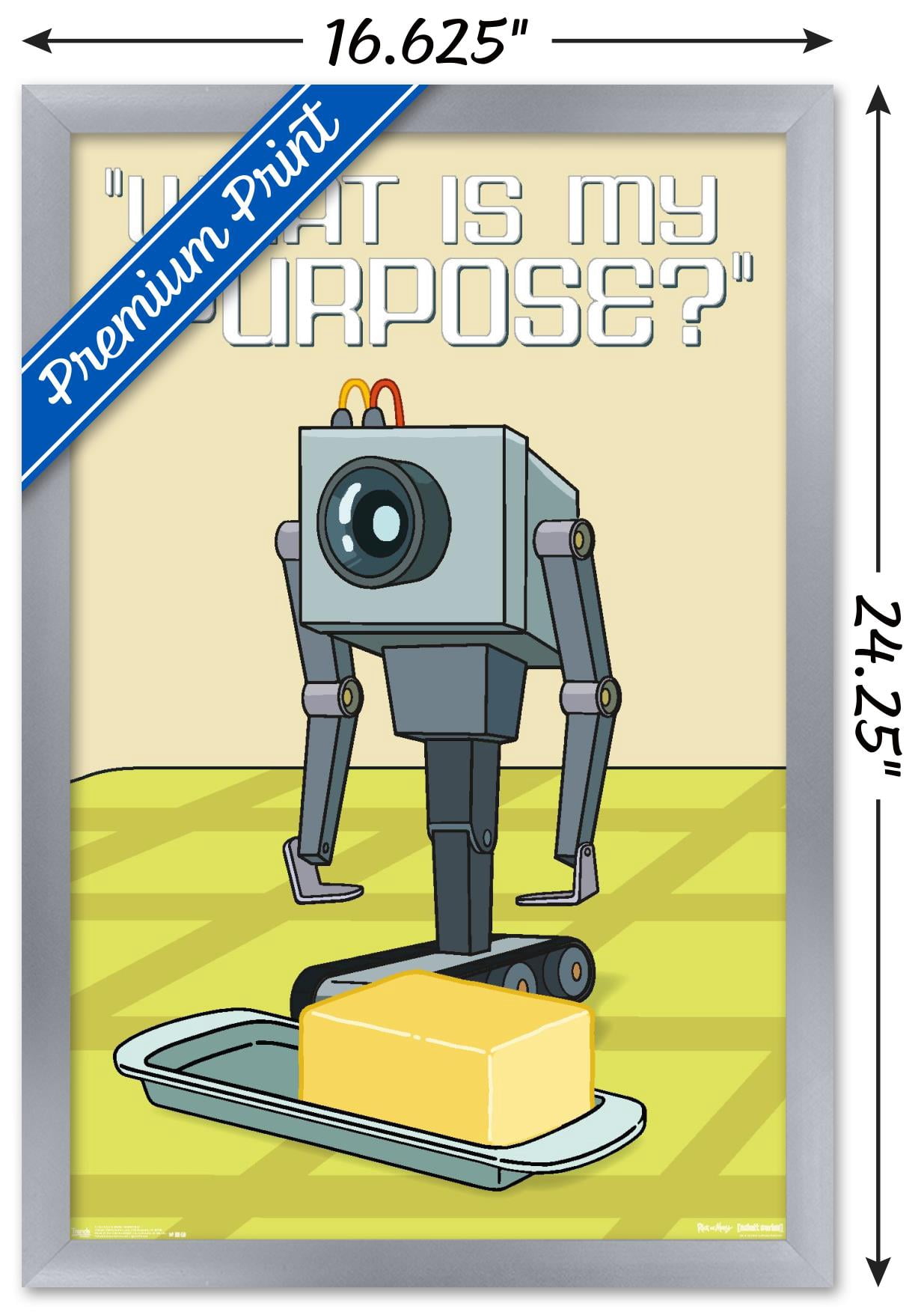 Rick And Morty - Butter Bot Wall Poster, 14.725" x 22.375", Framed