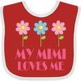 thumbnail image 3 of Inktastic Mimi Loves Me Daisies Girls Baby Bib, 3 of 4
