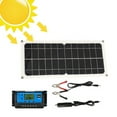 thumbnail image 1 of Monocrystaline Solar Panel USB Charger Kit with 10A Solar Controller & Cables, 1 of 7