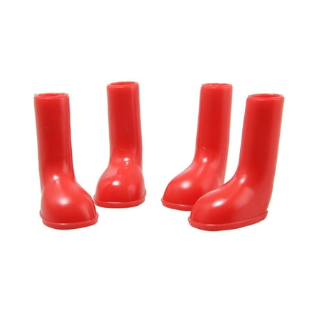 Bluethy 4Pcs Dog Puppy Shoes Waterproof Non Slip Stretchy Pet Protective Rain Boots