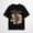 Black-17, variant on Football Cheer Mom Gold Black Pom Leopard T-Shirt
