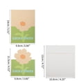 thumbnail image 5 of Unique Bargains 10 Pcs Floral Pattern Greeting Cards Blank Cards Green, 5 of 6