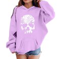 thumbnail image 2 of Girls Halloween Print Hoodie Long Sleeve Casual Pullover Top For Kids, 2 of 4