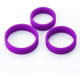thumbnail image 4 of LeLuv Flat Band-Style Smooth Silicone Cock Ring | 38mm/43mm/48mm Purple (3 Pack), 4 of 8