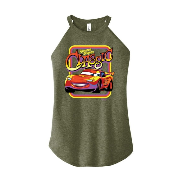 Disney Cars - Radiator Springs Classic Lightning McQueen - Juniors High Neck Tank Top
