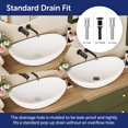 thumbnail image 6 of Hansabenne DJ-7811A Oval Vitreous China Bathroom Sink White Ceramic Vessel Sink, 6 of 10