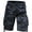 01 Black, variant on Below The Knee Shorts for Men Stretch Camouflage Camo Below The Knee Shorts for Men Belted Cargo Long Shorts with Pocket