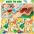 thumbnail image 2 of sixwipe Magnetic Color and Number Maze, Counting Matching Learning Puzzle Board, Dinosaur Wooden Magnet Maze Game, Toddler Fine Motor Skills Travel Toys for Boys Girls 3+ Years Old, 2 of 8