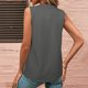 thumbnail image 5 of Camisas bonitas,Blusa sin mangas con cuello en V para mujer, camiseta informal de verano, poliéster, color liso, estilo jersey, para usar en casa, sopatenor, 5 of 9