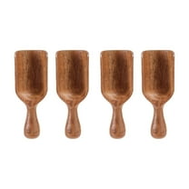 BinKFF Wooden Scoops for Canisters Small Wooden Scoop for Jars Acacia Wood Scoops for Canisters Mini Scoop for Ground Coffee Scoop for Seasoning Bath Salt Laundry Shovel-Multipurpose