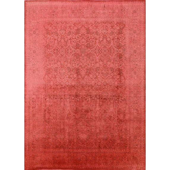Ahgly Company Indoor Rectangle Mid-Century Modern Red Oriental Area Rugs, 2' x 3'