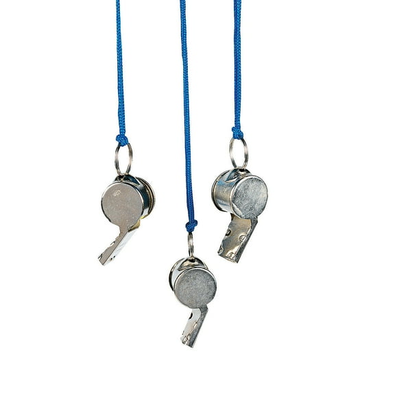 Metal Whistles - Party Favors - 12 Pieces
