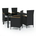 thumbnail image 4 of vidaXL Patio Dining Set Dining Table and Chairs Furniture Set Poly Rattan, 4 of 118