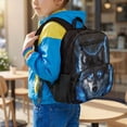 thumbnail image 2 of Uorisanigo Blue Lightning Wolf Kids Backpack for Toddler Boys Preschool, Mini Lightweight Daypack for Kindergarten, Casual Schoolbag with Side Pocket for Daily Use, 2 of 7