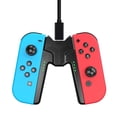 thumbnail image 2 of Joy-Con Charging Grip for Switch/Switch OLED, Comfort Joycon Grip Controllers Portable V-Shaped Handle with 3.3Ft USB-C Cable, 2 of 5
