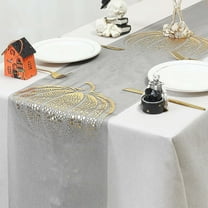 Thanksgiving Table Runner, Pumpkin Print Decor for Dining Table, Extra Long 108 Inch Fall Halloween Table Setting, Reusable Polyester Table Linen for Holiday Decor, Harvest Party Ambience