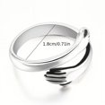thumbnail image 4 of Bague de Mode pour Femmes Design Créatif - Bague d'Embrassage en Acier Inoxydable Tendance, 4 of 4