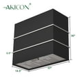 thumbnail image 3 of Akicon 36 inch Kitchen Range Hood with 600 CFM, Stainless Steel Wall Mounted Ducted Range Hood, 3 Speed Fan with LED Light, Powerful Vent Motor, Jet Black with Nickel, 3 of 7