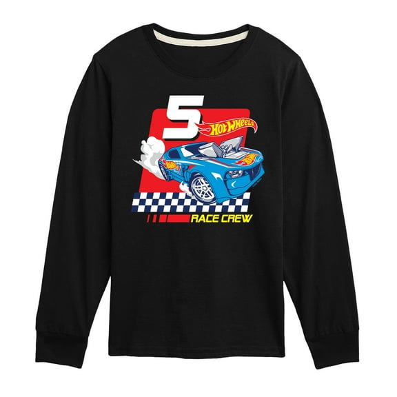 Hot Wheels - Race Crew 5 Yrs - Toddler And Youth Long Sleeve Graphic T-Shirt