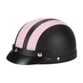 thumbnail image 3 of Casco de Bicicleta PU Cuero Absorción de Choque Transpirable Casco de Patineta Portátil de Verano para Motos para Patinar Bicicleta de Montaña Rosa negro, 3 of 8